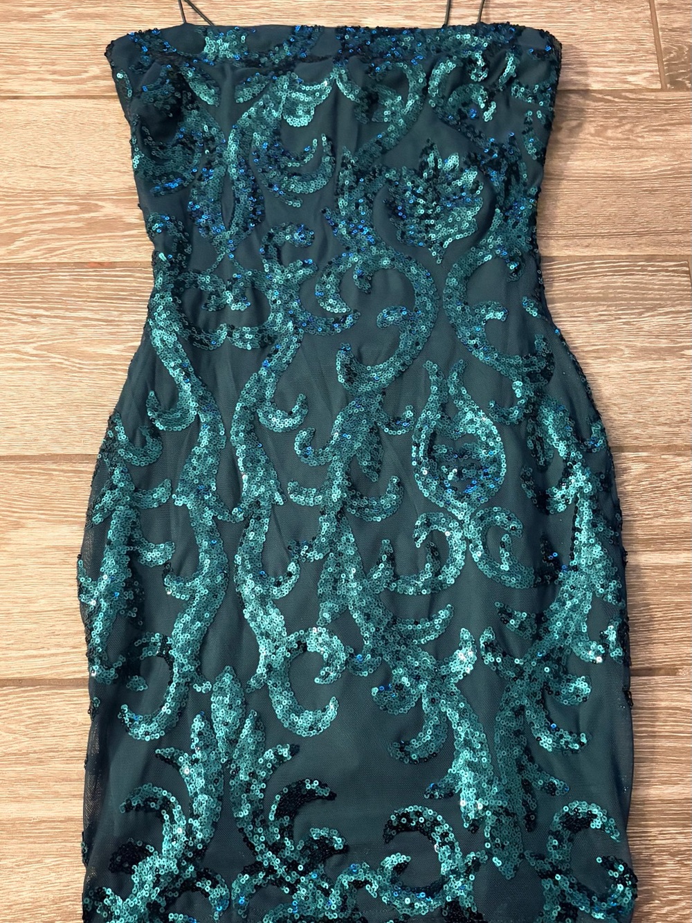 Windsor Emerald Green Sequin Bodycon Cocktail Dress Size Small